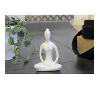 Posture lotus dhyana mudra blanc 10 cm