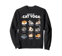 Postures De Yoga De Chat Drôle Chaton Étirement Pain Mignon Sweatshirt