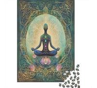 Postures de yogaPuzzles pour Adultes 38x26cm/1000pcs,Jeux De Défi Mandala et Lotus Liane