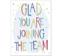 Posty Cards 25 cartes de bienvenue aux employés - Motif étoile colorée - 26 enveloppes blanches - FSC Mix