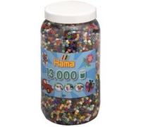 Hama Perles à repasser - Pot de 13 000 perles - Ø5 mm - 22 couleurs - Taille Midi