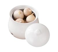 Pot à ail - Pot en céramique avec couvercle pour conserver les oignons,Récipient décoratif pour l'ail,Convient pour le garde-manger, la cuisine, la salle à manger, le restaurant, le réfrigérateur et