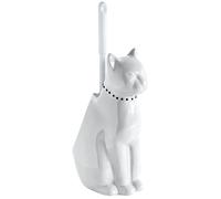 Pot à Balai Brosse WC Chat Blanc ceramique Onyx