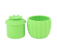 Pot à beurre avec couvercle, ligne d'eau, support de récipient à beurre en silicone résistant à la chaleur pour le stockage sur le comptoir de cuisine, qualité alimentaire, sans (Verte)