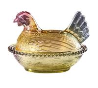 Pot à biscuits avec animaux de ferme, porte-bonbons au poulet | Pot en verre pour animaux de ferme avec couvercle | Récipient de nourriture en forme de volaille de ferme pour cuisine,