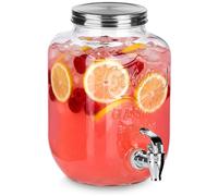 Pot à boissons Vilde - Distributeur de 4 litres avec robinet - 23 x 15 x 25 cm - Verre transparent