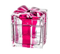 Pot à Bonbons, Pot carré en Verre Cristal avec Couvercle, Boîte de Rangement Décorative à Large Ouverture pour Pâtes, Farine, Pots à Biscuits Rouges pour la (4,13x4,13x4,13 pouces Violet)