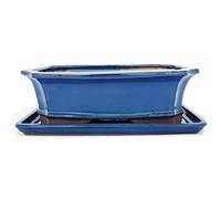 Pot à bonsaï avec soucoupe - Taille 5 couleurs - Modèle G4 - L 31 cm - l 23 cm - H 9,5 cm