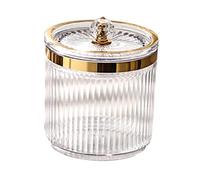 Pot à boules de coton avec couvercle pour comptoir de bureau commode Transparent 8,5 x 11 cm, Transparent : 8,5 x 11 cm, 8.5 x 11cm, comme description