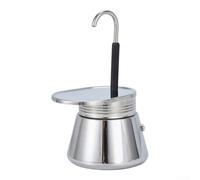 Pot à Café Italien Compatible Tous Feux Pot à Café Italien Compatible | Acier inoxydable, compatible pour gaz et électrique, 6 tasses, extraction rapide, design classique italien