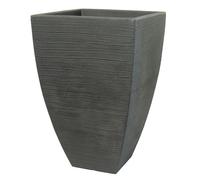 Pot à cannelures Geli anthracite 40x40x60 cm