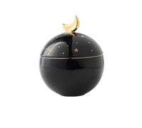 Pot à cendres nordique de luxe pour animal domestique, motif soleil, lune et étoiles, pour chat et chien Noir
