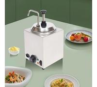 Pot à chocolat électrique de 2,5 L, chauffe-fromage et distributeur de sauce avec pompe facile à presser pour caramel chaud, confiture et garnitures