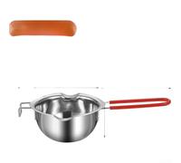 Pot à chocolat en acier inoxydable avec double bec verseur et poignée de | 304 Pot à bain-marie pour un versement précis, fusion rapide du beurre et du chocolat,