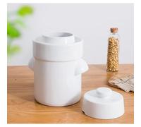 Pot à choucroute 3L pour la lacto-fermentation + pierres/couvercle Blanc