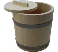 Pot à choucroute artisanal avec couvercle 5L Pot à cornichons Pot Seau en bois