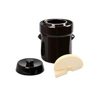 Pot à choucroute avec pierres lacto-fermentation 3L Marron