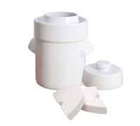 Pot à choucroute avec pierres lacto-fermentation 5L Blanc