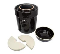 Pot à choucroute avec pierres lacto-fermentation 5L Marron