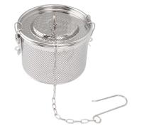 Pot à condiments, récipient épices, passoire, infuseur thé en acier inoxydable, filtre avec chaînette de suspension for la maison et le restaurant(Diameter 14cm/5.5in)