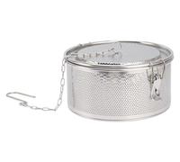 Pot à condiments, récipient épices, passoire, infuseur thé en acier inoxydable, filtre avec chaînette de suspension for la maison et le restaurant(Diameter 20cm/7.9in)