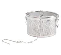 Pot à condiments, récipient épices, passoire, infuseur thé en acier inoxydable, filtre avec chaînette de suspension for la maison et le restaurant(Diameter 16cm/6.3in)
