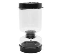 Pot à cornichons avec passoire, séparateur de jus de cornichon humide et sec en verre et sablier d'olive avec fourchette pour le stockage hermétique des aliments