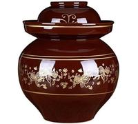 Pot à cornichons traditionnel chinois en porcelaine, bocal en céramique avec couvercle hermétique, parfait pour le marinage et le stockage