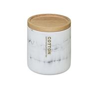 - Pot à coton design marbre Lea - Blanc - Lea