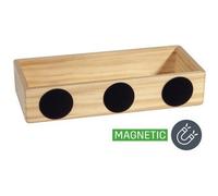 Pot à crayon en bois pour tableau magnétique blanc