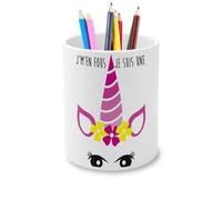Pot à Crayon en Céramique - J'M'En Fous Je Suis Une Licorne Dessin Animaux Fantastiques - 325 ml