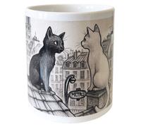 Pot À Crayons En Céramique Chats Sur Les Toits De Paris