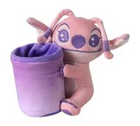 Pot à crayons en peluche Stitch Angel unisexe - Organiseur de bureau pour enfant doux 100% polyester, motif rose et lilas avec porte-crayons, licence officielle Disney pour Cole et cadeau