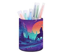 Pot à crayons en polyuréthane avec silhouette colorée - Étanche - Organiseur de bureau - Accessoires de bureau