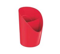 Pot À Crayons Europost Vivida Rouge - Esselte - Opaque - Polypropylène - 100 X 125 X 90 Mm