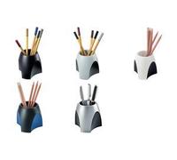 HAN Pot à crayons DELTA, en plastique , noir /bleu G