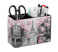 Pot à crayons pour bureau, tour Eiffel, porte-stylos, organiseur de bureau pour crayons, pinceaux de maquillage pour bureau, école, université en cuir