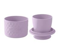 Pot à crème en céramique - Beurrier français, support de comptoir, passe au lave-vaisselle et au congélateur, récipient de rangement pour produits laitiers couverts de style européen traditionnel pour