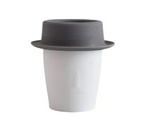 Pot à cure-dents créatif décoratif avec thème chapeau moderne pour comptoirs de cuisine Mr Hat Holder Art moderne distributeur figurine noir jaune décoration de table à manger accessoire maison