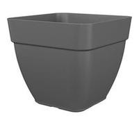 ARTEVASI Pot de fleurs carré CAPRI CAMPANA - Plastique - Anthracite - L 36,5 x P 33,5 H 36,5 cm