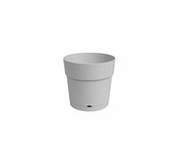 Pot a fleurs et plantes rond CAPRI LARGE - Plastique - Réservoir d'eau - diametre 30 cm - Gris clair -