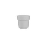 Pot à fleurs et plantes rond CAPRI LARGE - Plastique - Réservoir d'eau - Diamètre 30 cm - Taupe