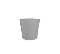 Pot a fleurs et plantes rond CAPRI LARGE - Plastique - Réservoir d'eau - diametre 35 cm - Gris clair -
