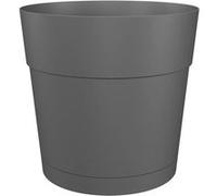 POT A FLEURS ET PLANTES ROND CAPRI LARGE - PLASTIQUE - RÉSERVOIR D'EAU - DIAMETRE 40 CM - ANTHRACITE - ARTEVASI