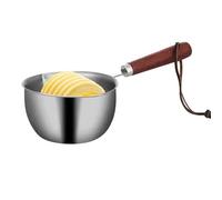 Pot à fondre le beurre - Mini casserole en acier inoxydable de 20 cm | Pot chauffe-lait avec becs verseurs latéraux pour fondre, chocolat, œufs bouillants, huile chauffante, sauces, sauces
