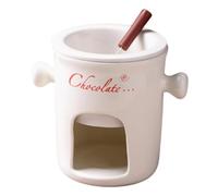 Pot à fondue au chocolat, tasse à fondue au chocolat, Caquelon à fondue en céramique pour faire fondre le fromage, Tasses à fondue compactes pour le thé de l'après-midi, les plages, les fêtes, les buf