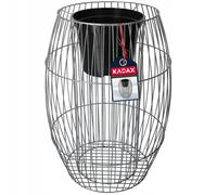 Kadax Panier à plantes gabion ovale en acier galvanisé 62 cm