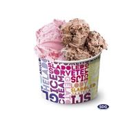 Pot à Glace Carton Texte Coloré 290 ml SDG x 960