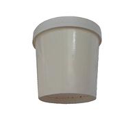 Pot à glace en carton blanc 500 ml avec couvercle - récipient thermique pour aliments (400)