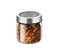 Pot à Grains De Café En Verre Transparent Coffee Storage Jar With Lid Glass Sealed Household Container Pour Thé Grains De Café(800ML)